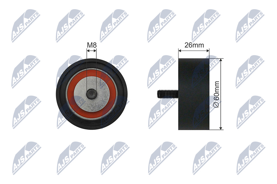 NTY RNK-RE-039 Spannrolle, Keilrippenriemen