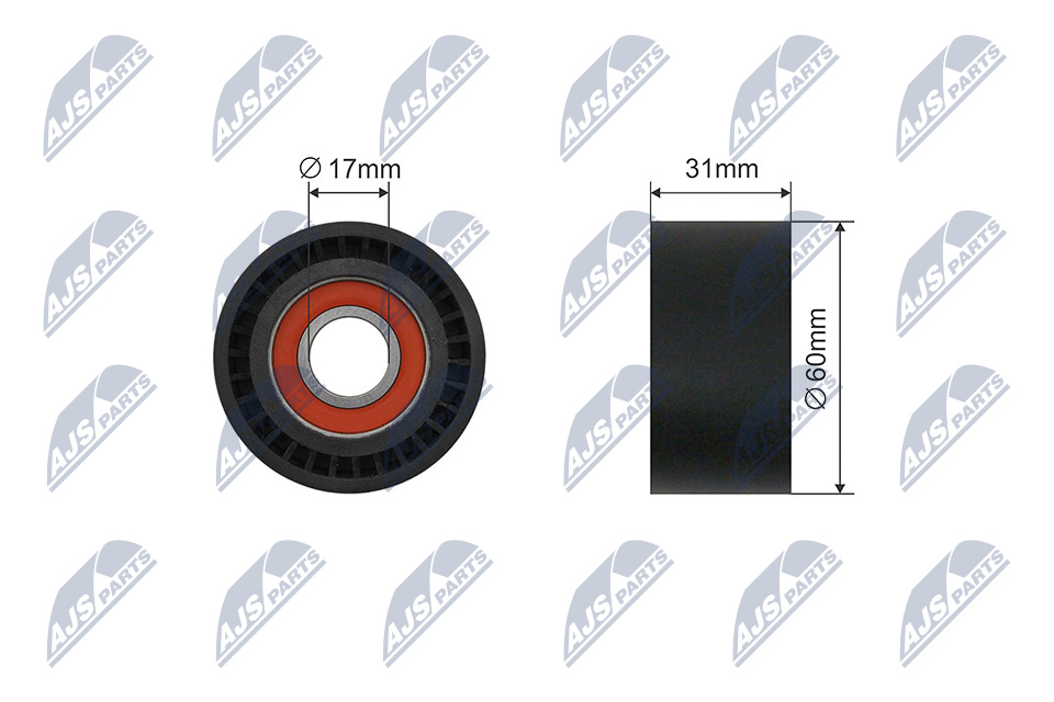 NTY RNK-RE-040 Spannrolle, Keilrippenriemen