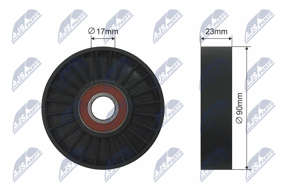 NTY RNK-SA-000 Spannrolle, Keilrippenriemen