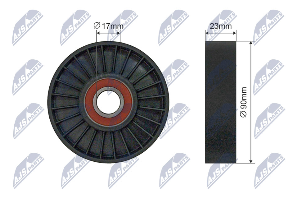 NTY RNK-SA-006 Spannrolle, Keilrippenriemen