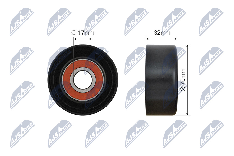 NTY RNK-TY-035 Umlenk-/Führungsrolle, Keilrippenriemen