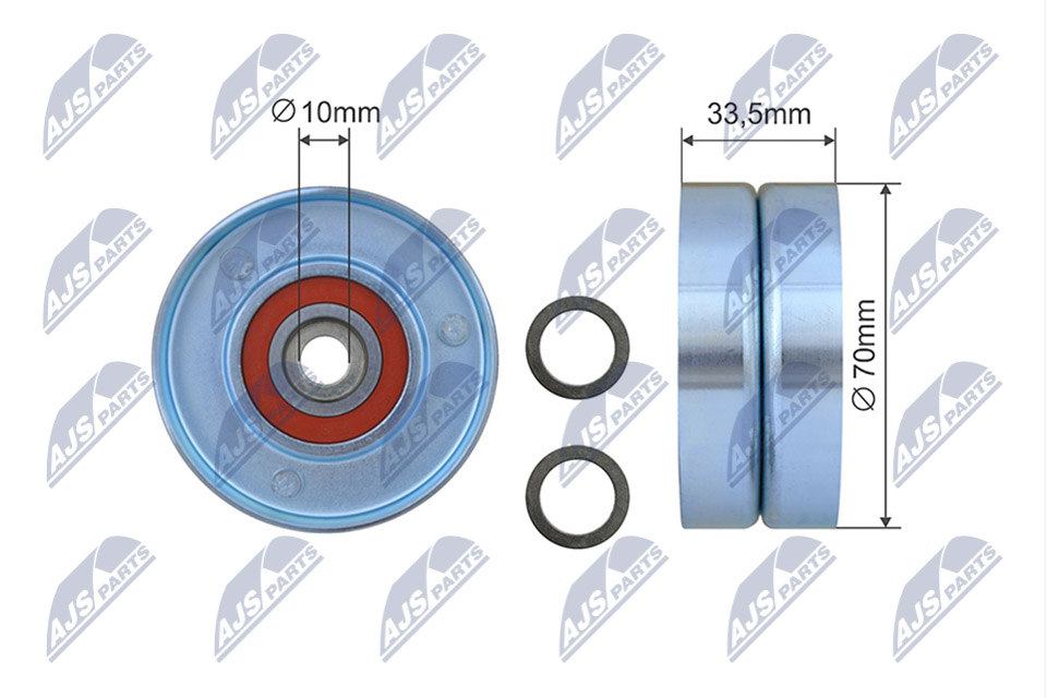 NTY RNK-TY-039 Spannrolle, Keilrippenriemen