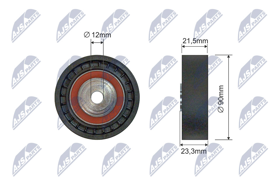 NTY RNK-TY-041 Spannrolle, Keilrippenriemen