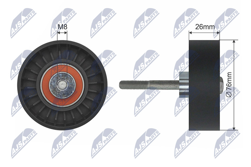 NTY RNK-VV-002 Паразитный / ведущий ролик, поликлиновой ремень