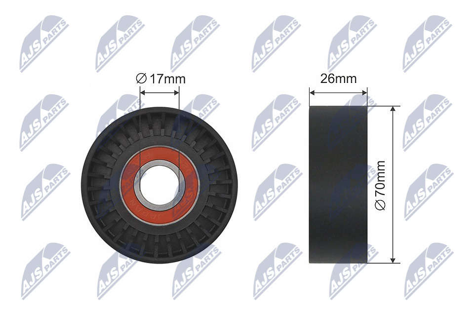 NTY RNK-VW-000 Spannrolle, Keilrippenriemen