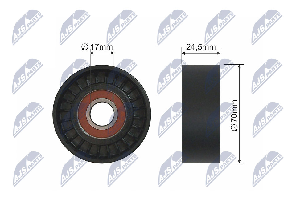 NTY RNK-VW-001 Spannrolle, Keilrippenriemen