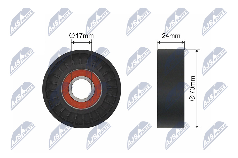 NTY RNK-VW-014 Spannrolle, Keilrippenriemen