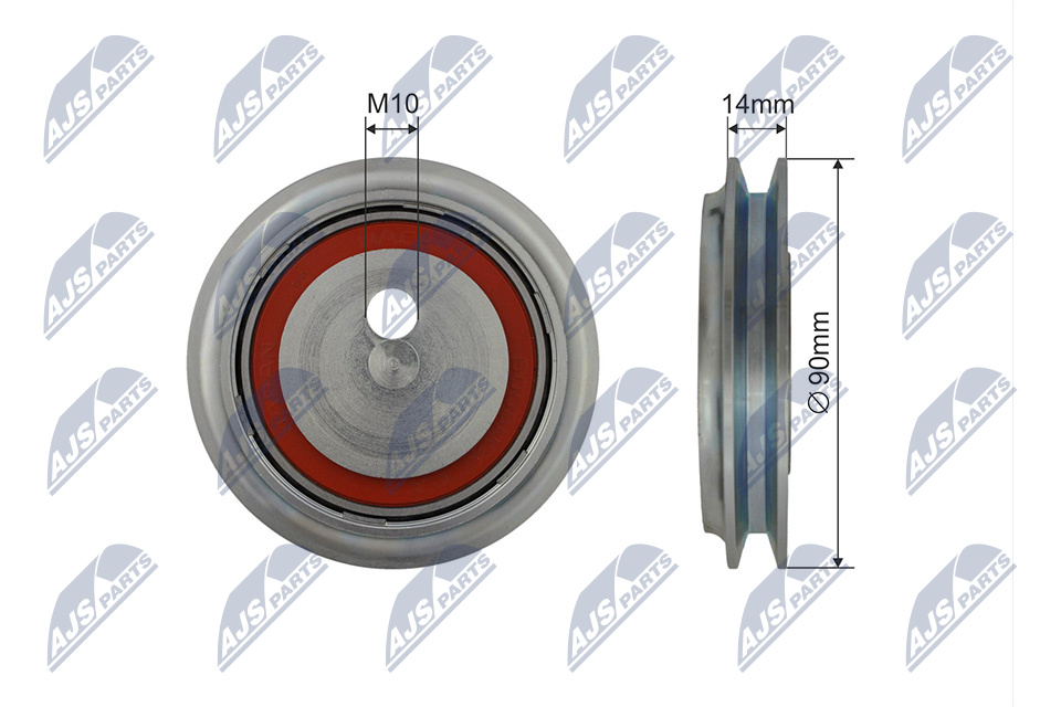 NTY RNK-VW-027 Spannrolle, Keilrippenriemen