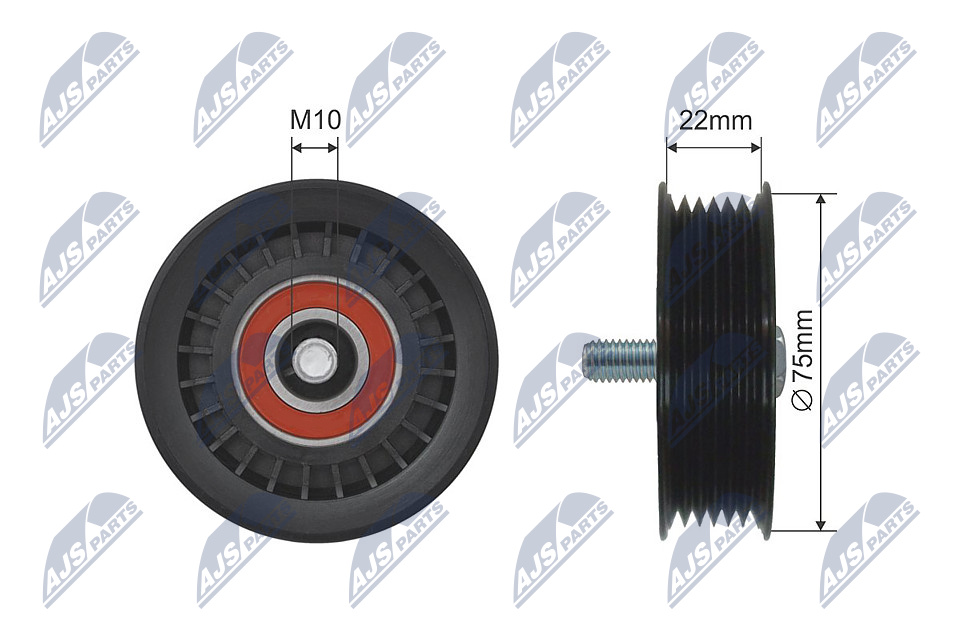 NTY RNK-VW-028 Spannrolle, Keilrippenriemen