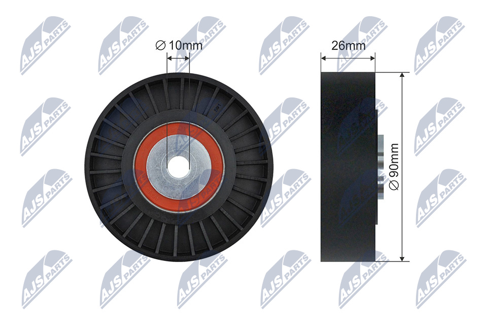 NTY RNK-VW-034 Паразитный / ведущий ролик, поликлиновой ремень