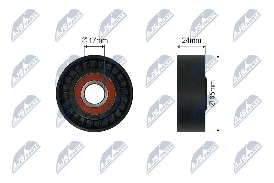 NTY RNK-VW-036 Tensioner Pulley, V-ribbed belt