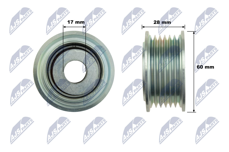 NTY RNK-VW-043 Паразитный / ведущий ролик, поликлиновой ремень