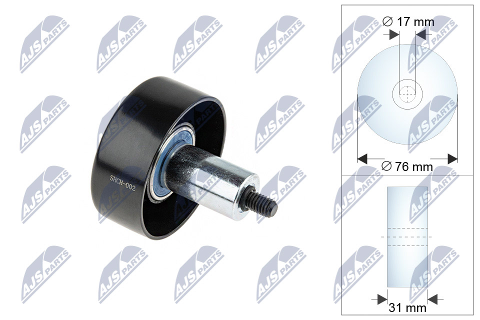 NTY RRK-CH-002 Tensioner Pulley, V-ribbed belt