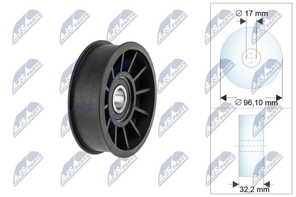 NTY RRK-CH-005 Паразитный / ведущий ролик, поликлиновой ремень