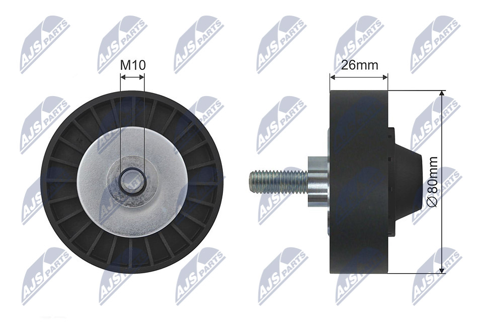 NTY RRK-JG-000 Паразитный / ведущий ролик, поликлиновой ремень