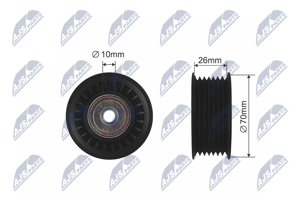 NTY RRK-MS-010 Паразитный / ведущий ролик, поликлиновой ремень