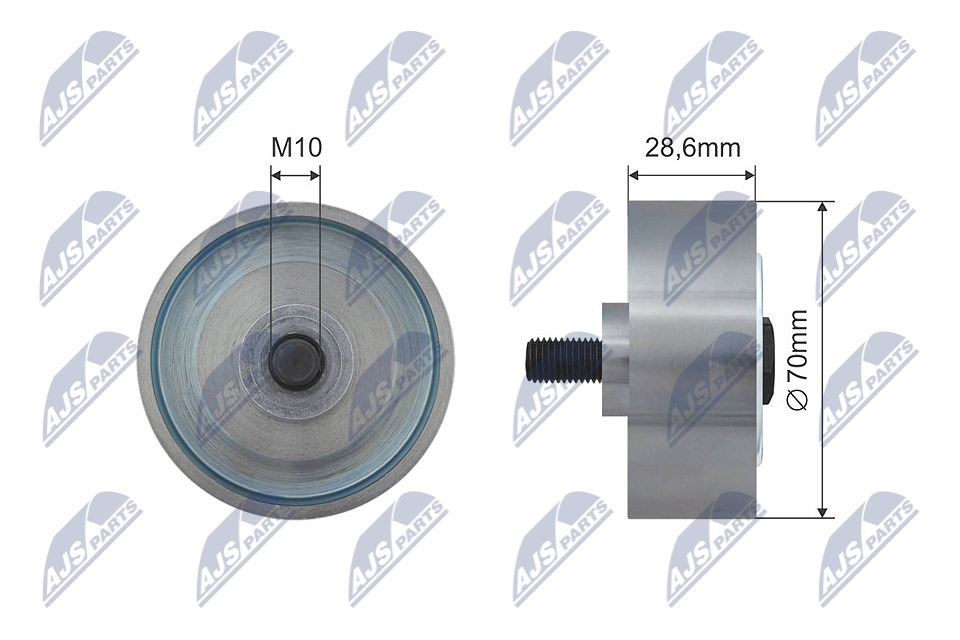 NTY RRK-TY-004 Паразитный / ведущий ролик, поликлиновой ремень