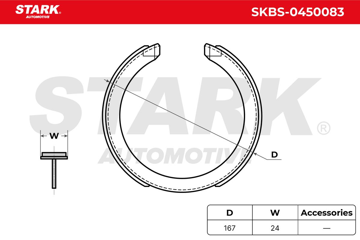 Stark SKBS-0450083 Комплект тормозных колодок, стояночная тормозная система