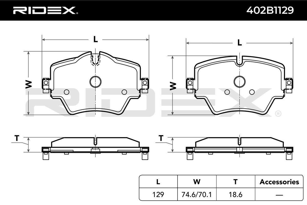 RIDEX 402B1129 Brake Pad...
