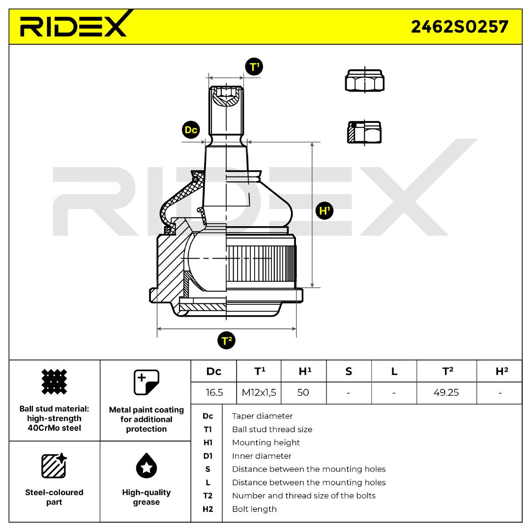 RIDEX 2462S0257 Ball Joint...