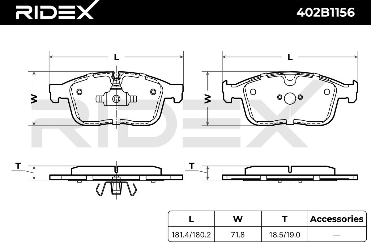 RIDEX 402B1156 Brake Pad...