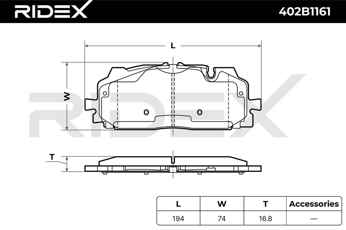 RIDEX 402B1161 Brake Pad...