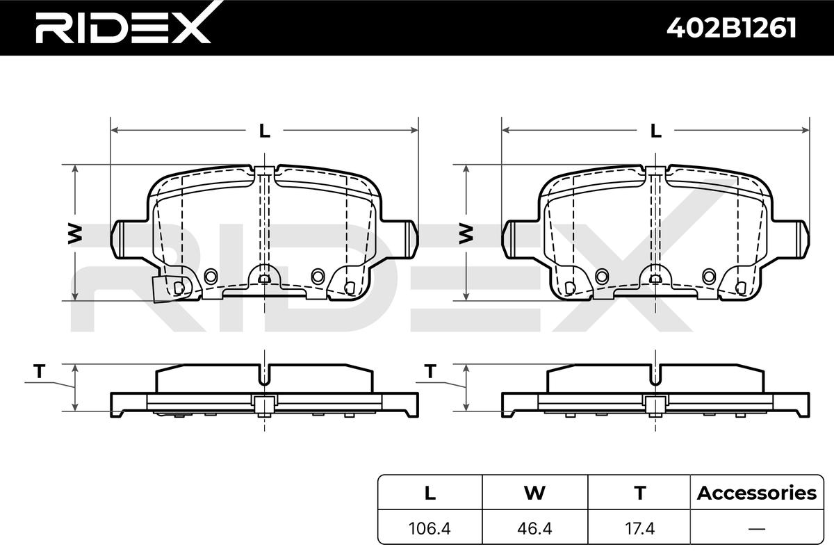 RIDEX 402B1261 Brake Pad...