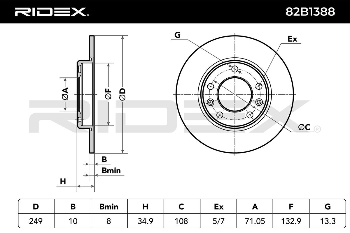 RIDEX 82B1388 Brake Disc...