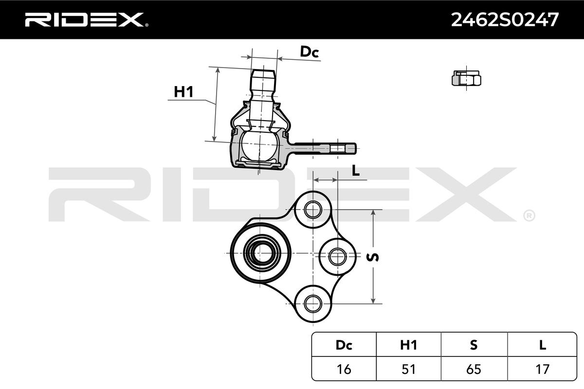 RIDEX 2462S0247 Ball Joint...