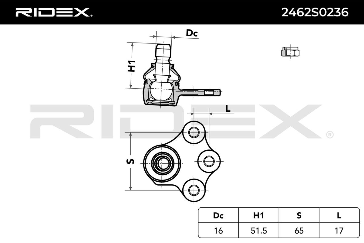 RIDEX 2462S0236 Ball Joint...