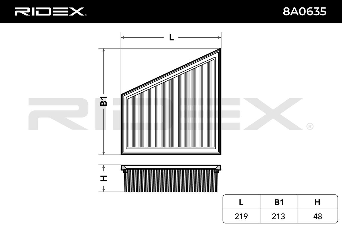 RIDEX 8A0635 Air Filter for...