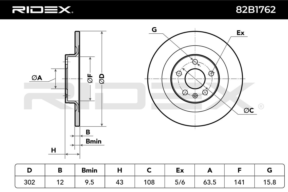RIDEX 82B1762 Brake Disc...