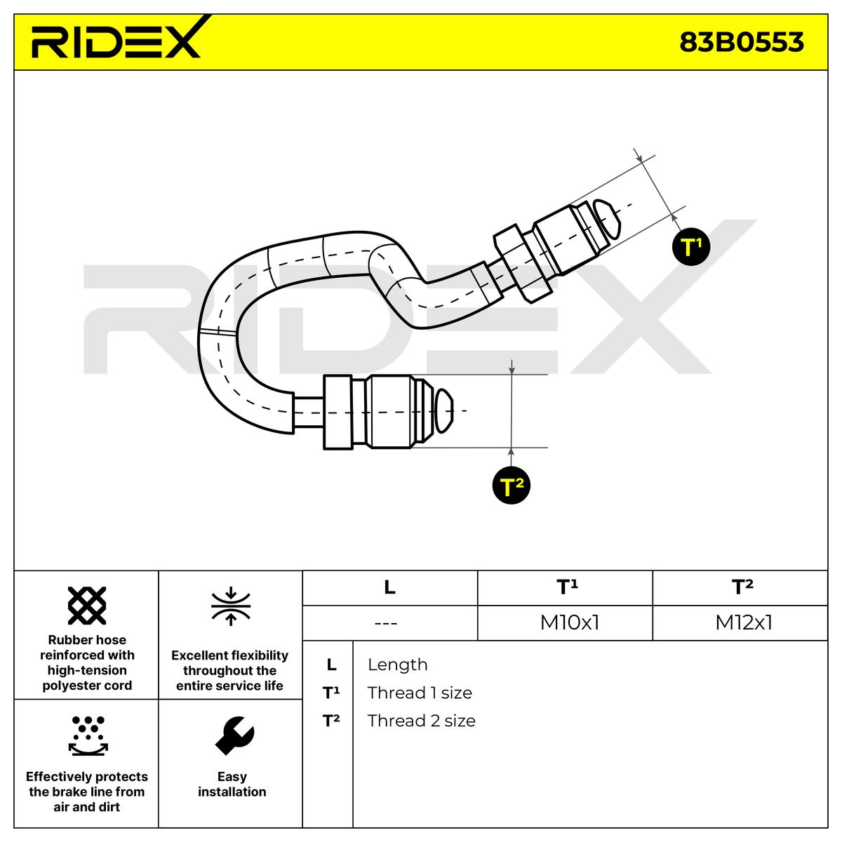 RIDEX 83B0553 Conducte frana