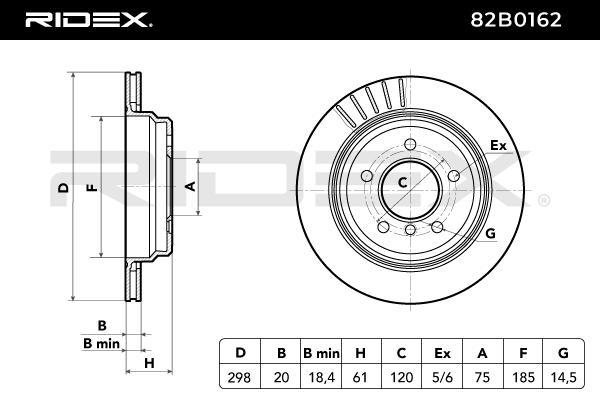 RIDEX 82B0162 Brake Disc...