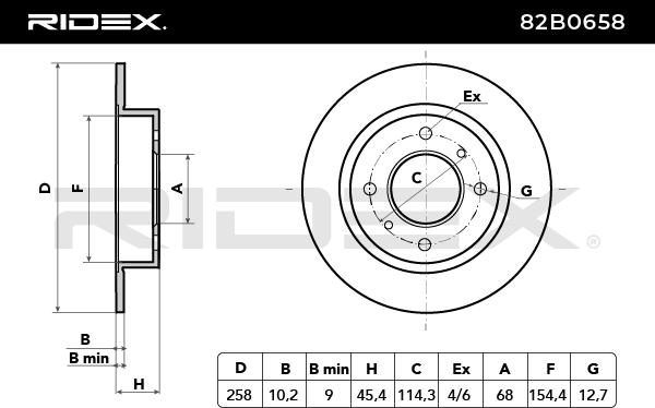RIDEX 82B0658 Brake Disc...