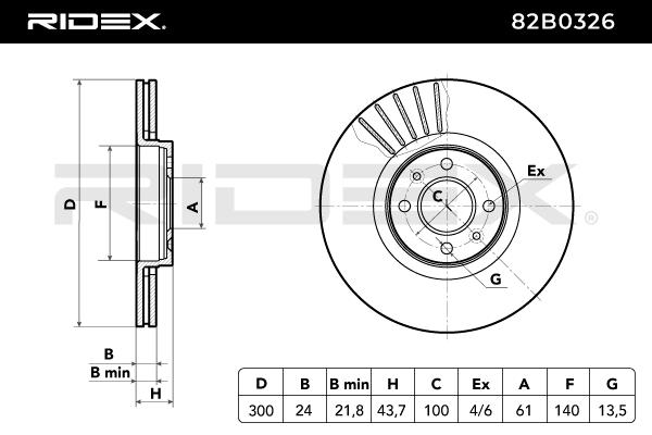 RIDEX 82B0326 Brake Disc...