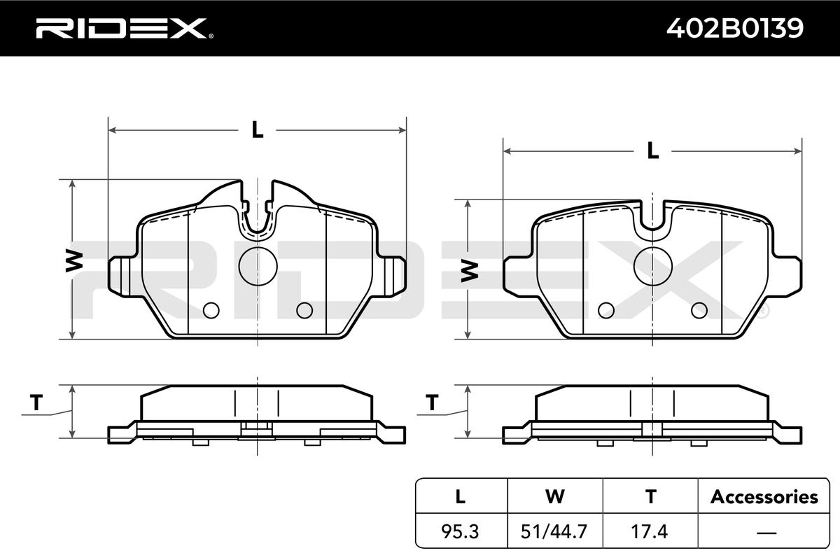 RIDEX 402B0139 Brake Pad...