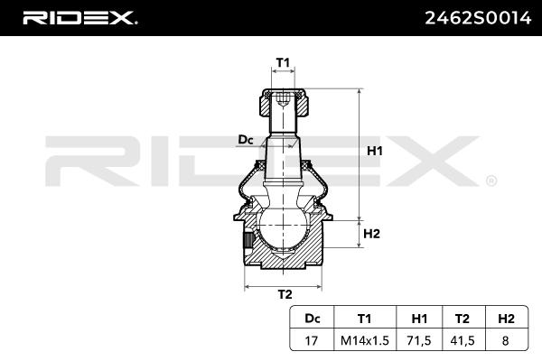 RIDEX 2462S0014 Ball Joint...