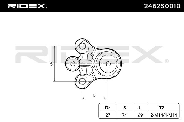 RIDEX 2462S0010 Ball Joint...