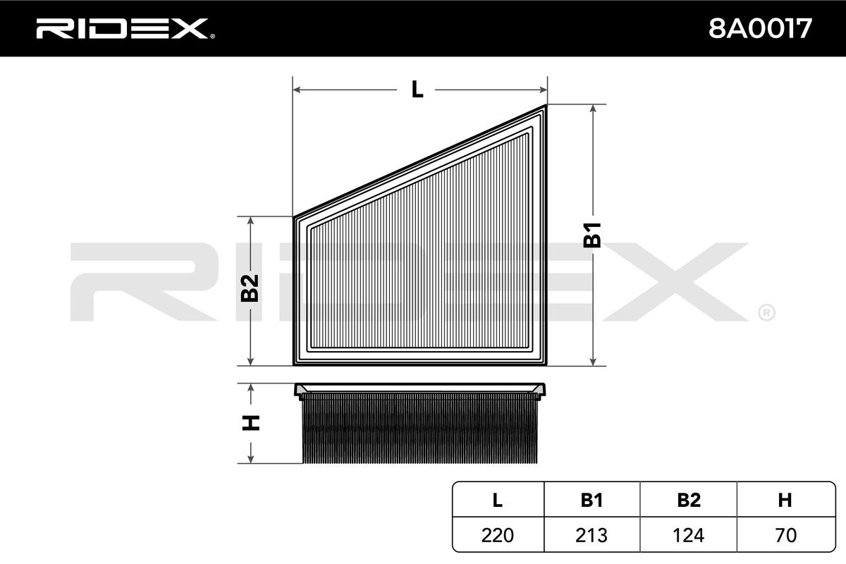 RIDEX 8A0017 Air Filter for...