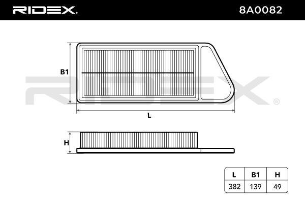 RIDEX 8A0082 Air Filter for...