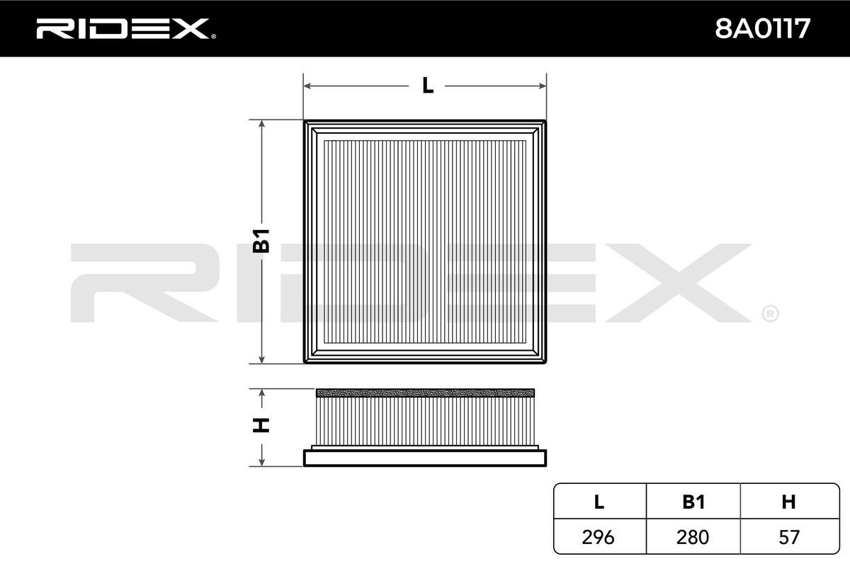 RIDEX 8A0117 Air Filter for...