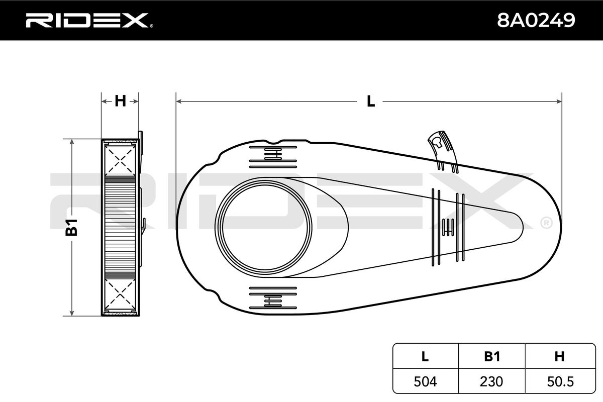 RIDEX 8A0249 Air Filter for...