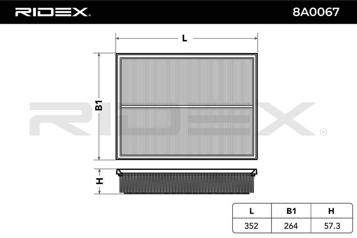 RIDEX 8A0067 Air Filter for...