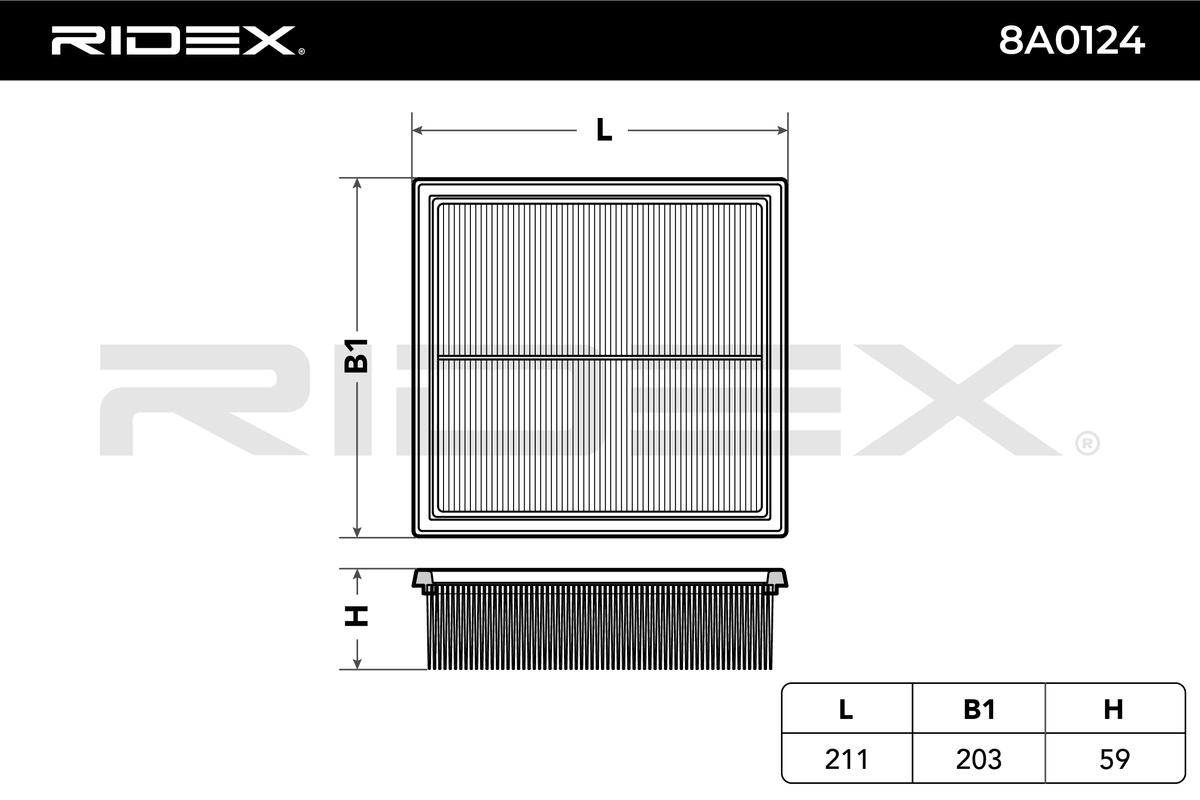 RIDEX 8A0124 Air Filter for...
