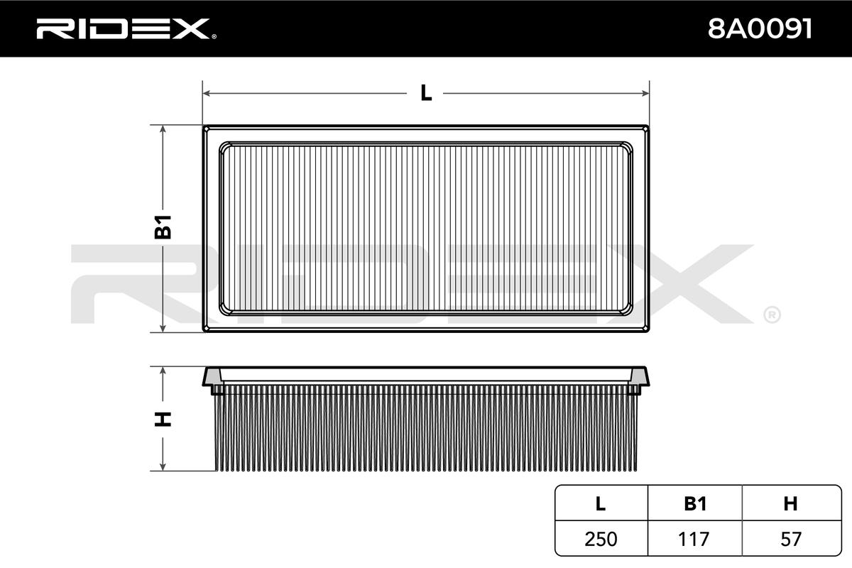 RIDEX 8A0091 Air Filter for...