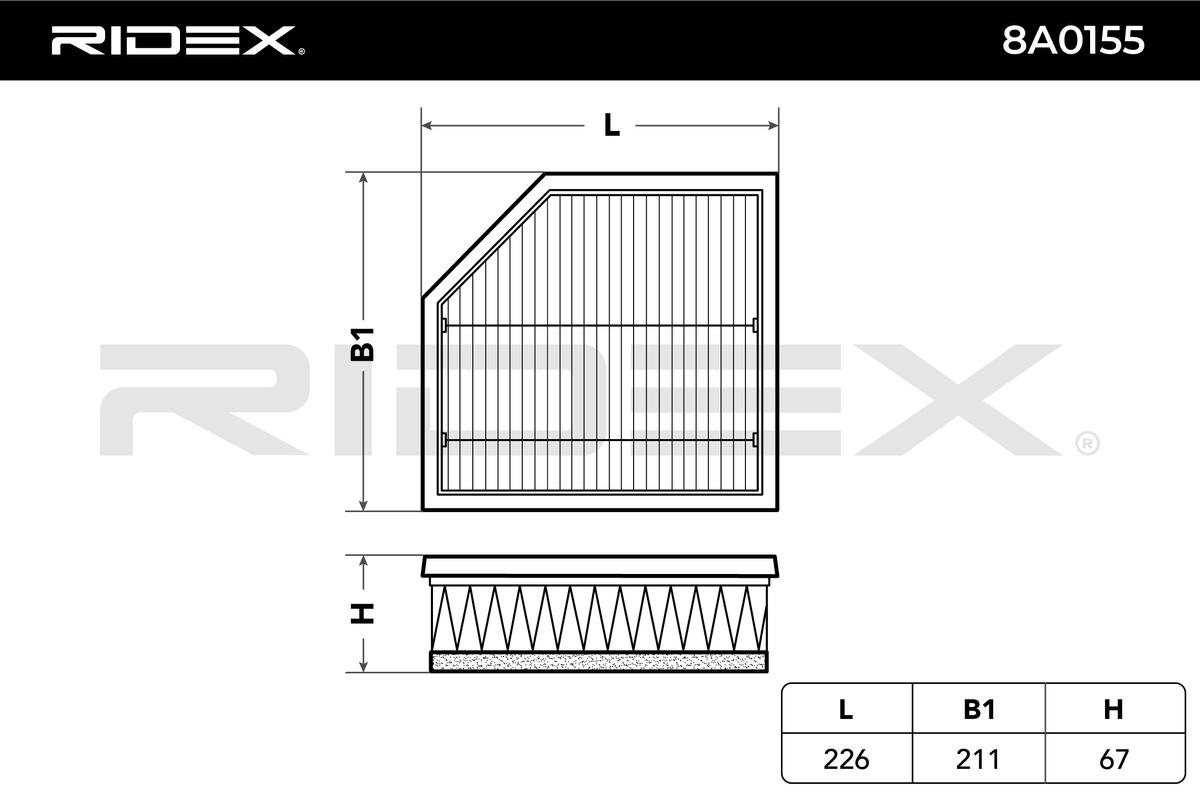 RIDEX 8A0155 Air Filter for...