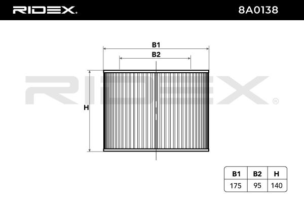 RIDEX 8A0138 Air Filter for...