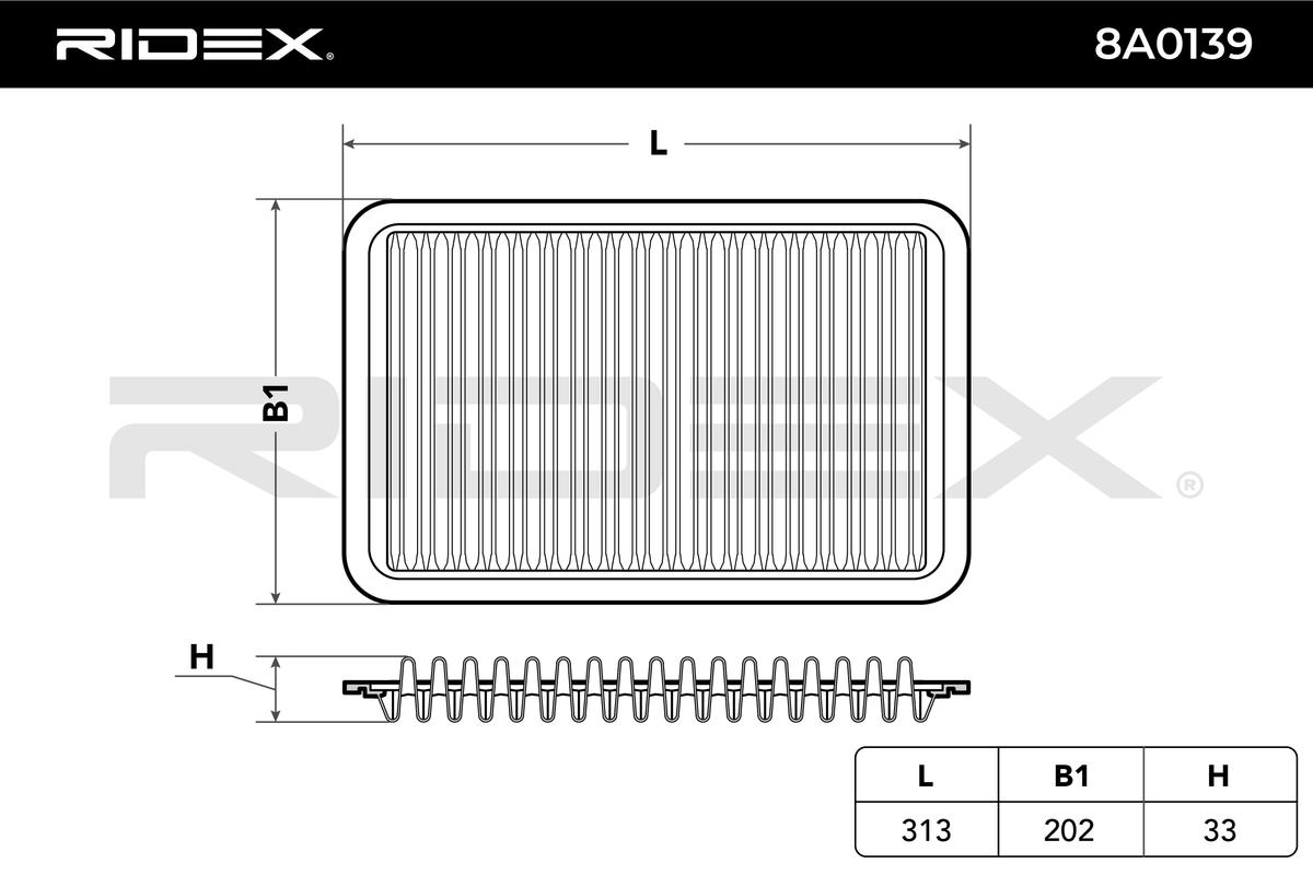 RIDEX 8A0139 Air Filter for...