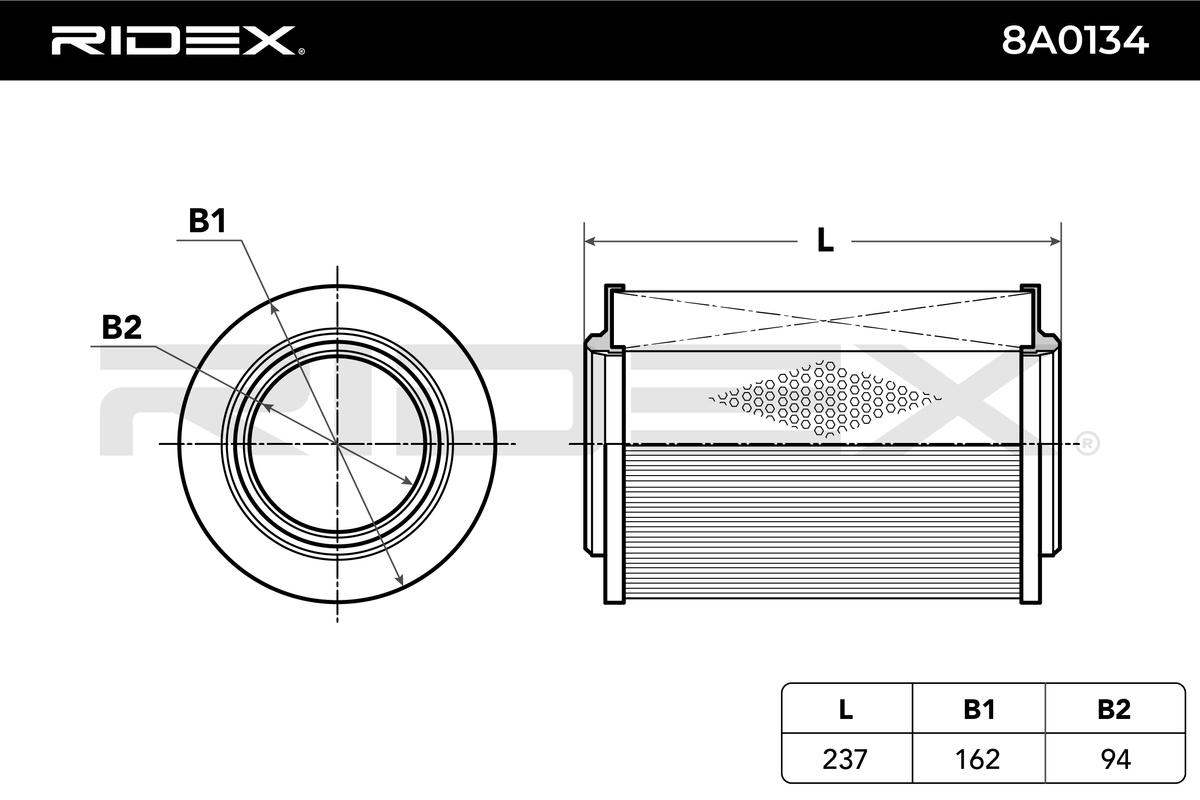 RIDEX 8A0134 Air Filter for VW